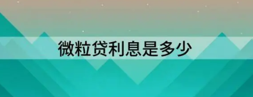 微粒贷利息多少钱(微粒贷借6万利息)