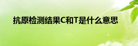 c和t哪个代表阳性(核酸c和t哪个代表阳性)