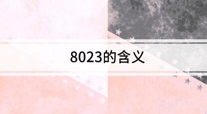 8023是什么意思啊(8023什么意思爱情数字)