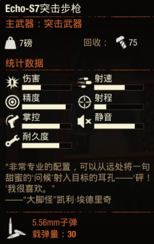 《腐烂国度2》武器 Echo  S1-7怎么样