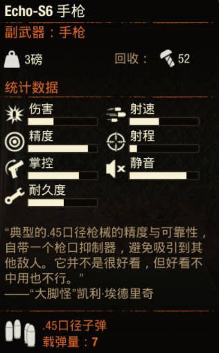 《腐烂国度2》武器 Echo  S1-7怎么样