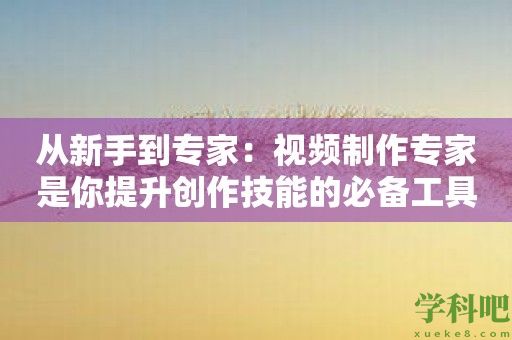 从新手到专家：视频制作专家是你提升创作技能的必备工具