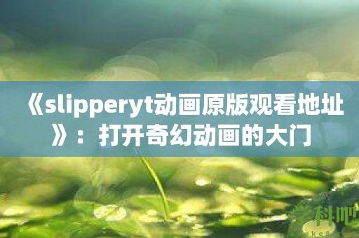 《slipperyt动画原版观看地址》：打开奇幻动画的大门