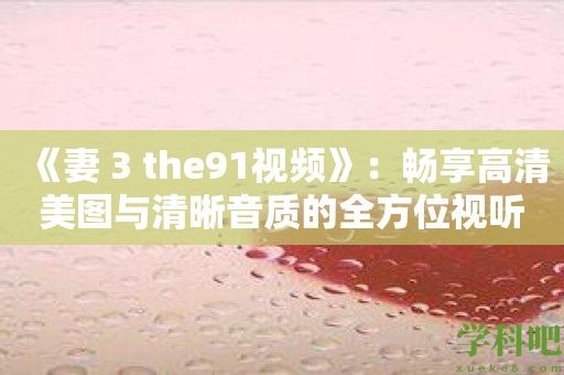 《妻 3 the91视频》：畅享高清美图与清晰音质的全方位视听体验