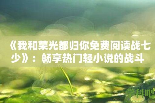 《我和荣光都归你免费阅读战七少》：畅享热门轻小说的战斗狂潮