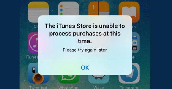 苹果itunesstore目前无法处理您的购买