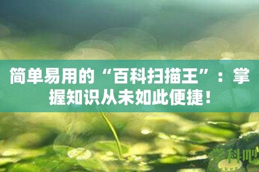 简单易用的“百科扫描王”：掌握知识从未如此便捷！