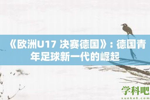 《欧洲U17 决赛德国》: 德国青年足球新一代的崛起