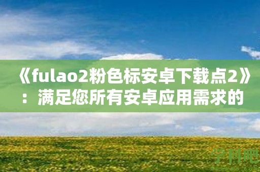 《fulao2粉色标安卓下载点2》：满足您所有安卓应用需求的软件