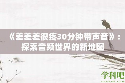 《差差差很疼30分钟带声音》：探索音频世界的新地图