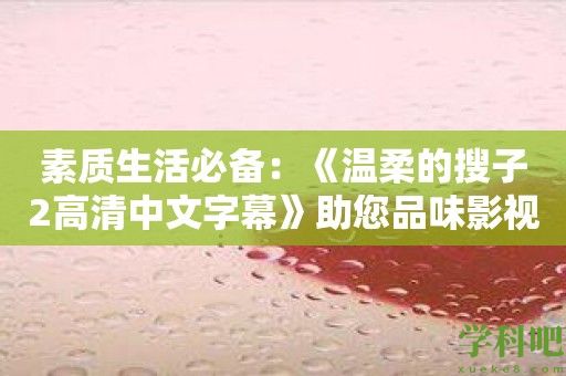 素质生活必备：《温柔的搜子2高清中文字幕》助您品味影视艺术