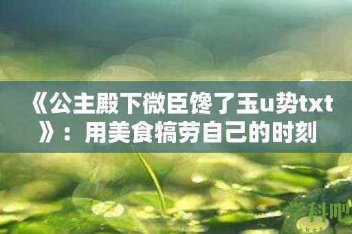 《公主殿下微臣馋了玉u势txt》：用美食犒劳自己的时刻