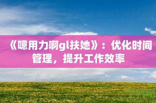 《嗯用力啊gl扶她》：优化时间管理，提升工作效率