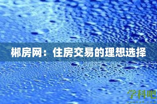 郴房网：住房交易的理想选择