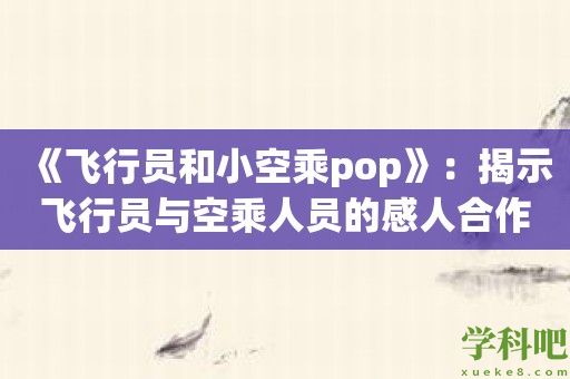 《飞行员和小空乘pop》：揭示飞行员与空乘人员的感人合作