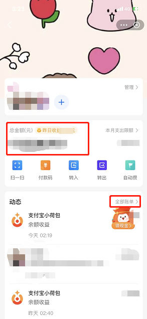 《支付宝》小荷包收支明细查看方法